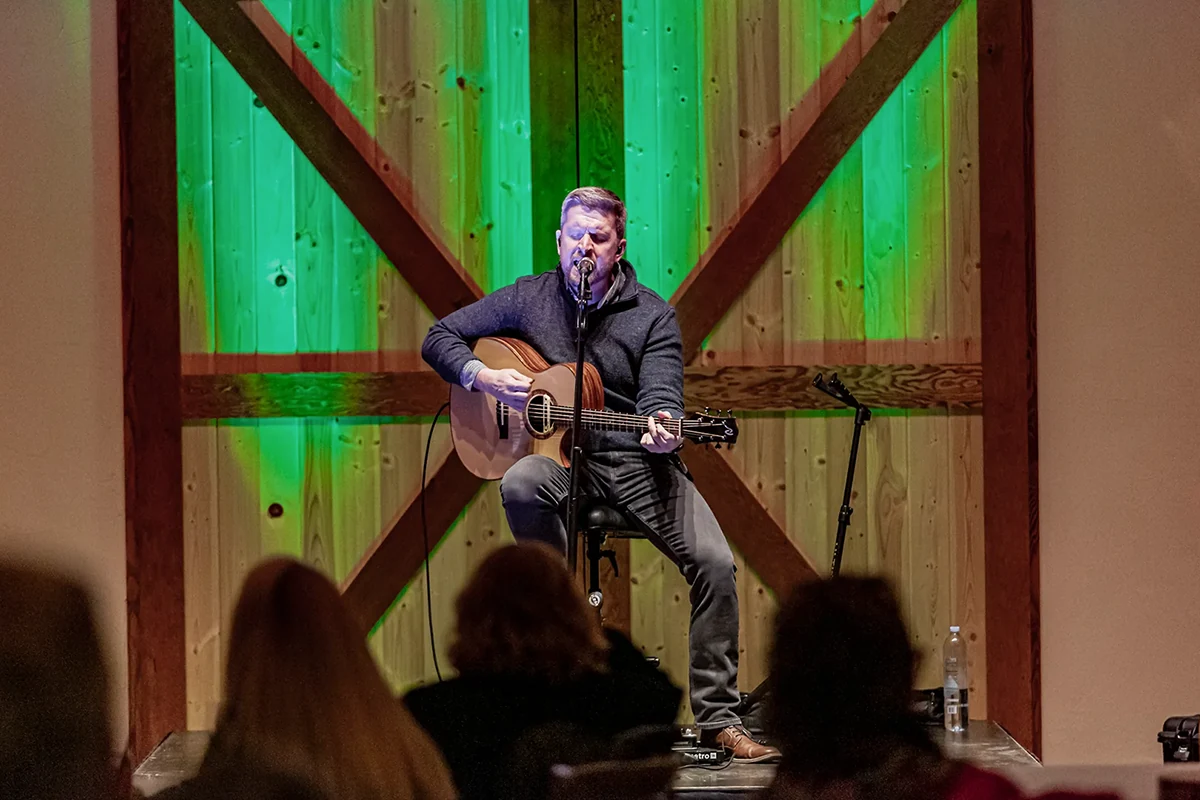 Guests enjoying live music at an event